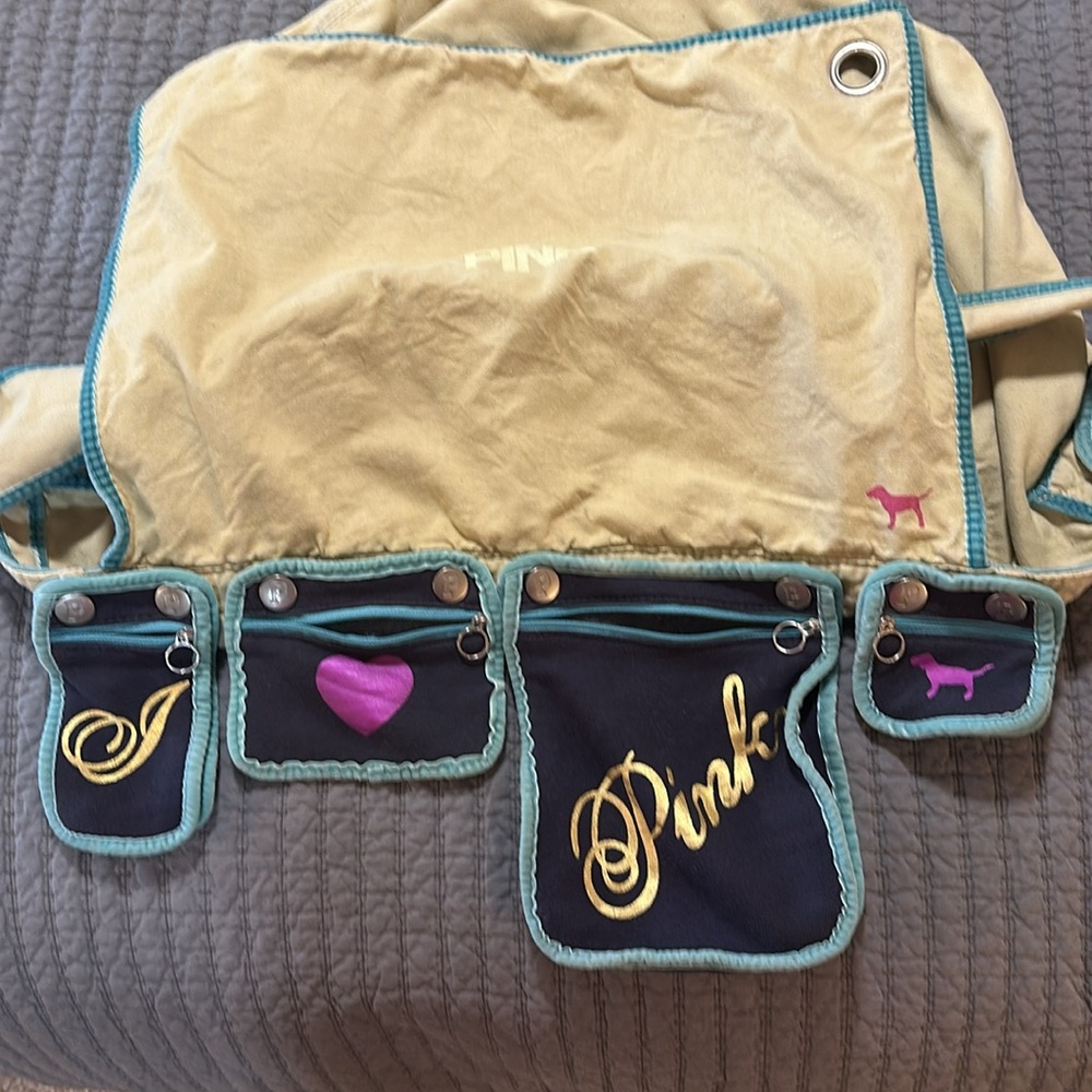 👠✈️🩴💄💋VINTAGE VICTORIA’S SECRET OVERNIGHT BAG W/4-snap in toiletries bags - Picture 6 of 16
